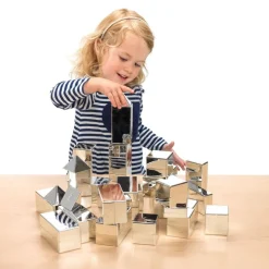 Silver Metallic 3D Construction Blocks - 32 Pieces