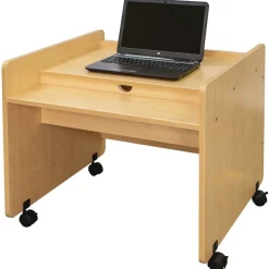 Single Just-My-Size Computer Desk - Maple/Maple, Ready to Assemble