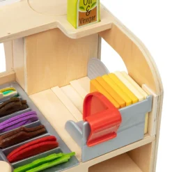 Slice & Stack Wooden Sandwich Counter with Deli Slicer