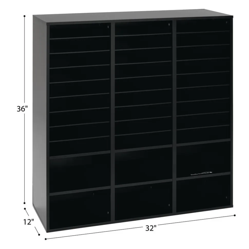 27-Slot Mail And Supplies Center With 6 Cubbies