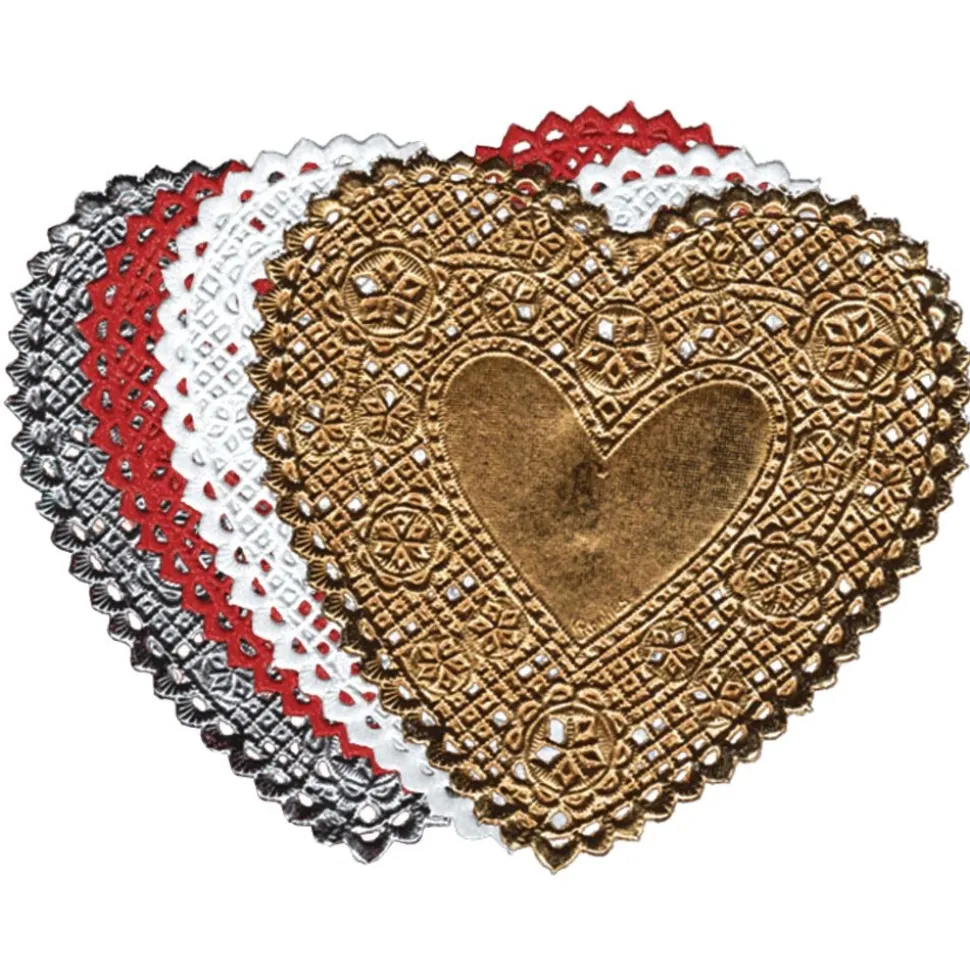 Small Heart Doilies, 4" - Pack of 100
