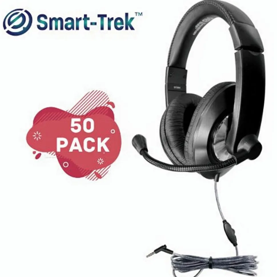 Smart-Trek™ Deluxe Stereo Headsets - 50 Pack