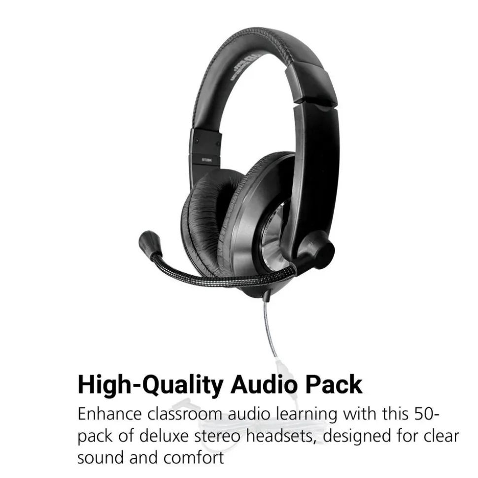 Smart-Trek™ Deluxe Stereo Headsets - 50 Pack