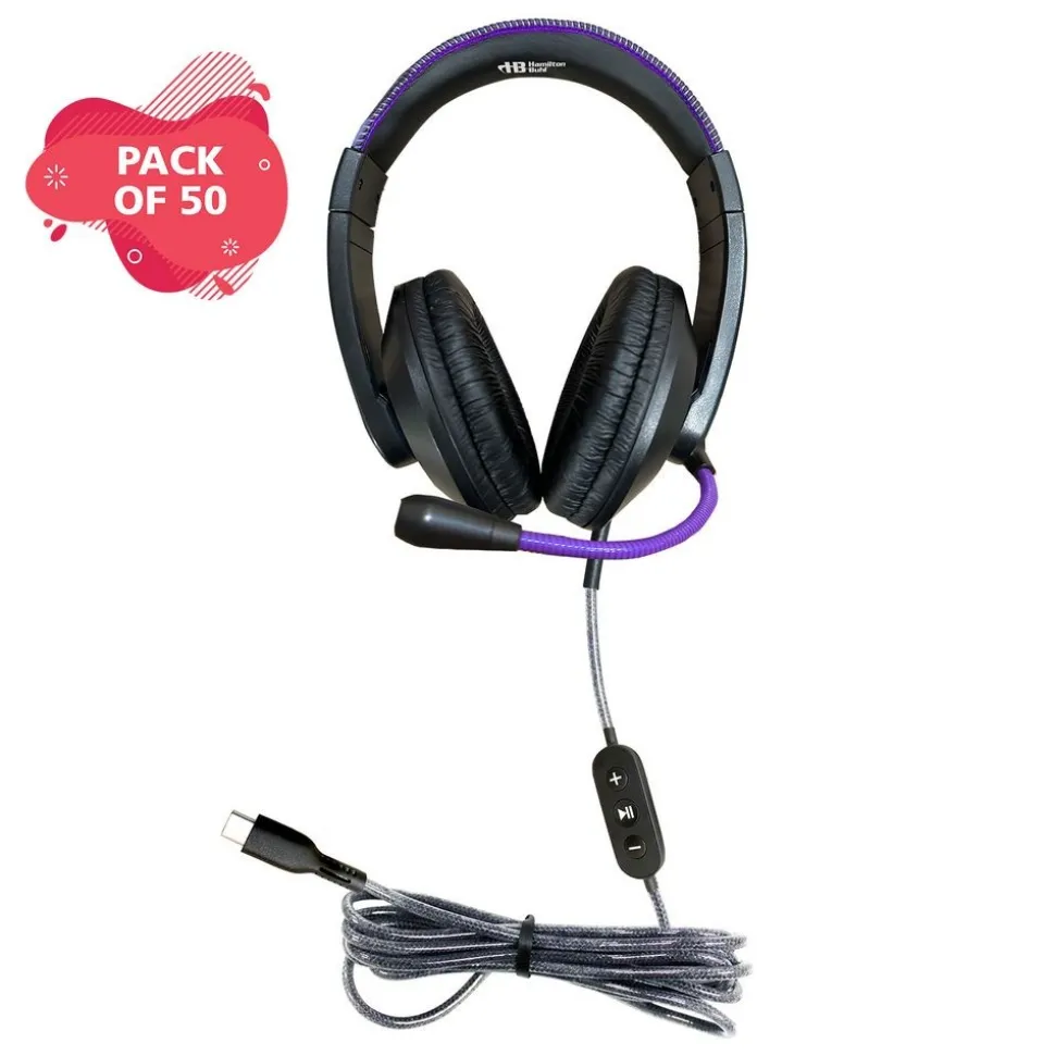 Smart-Trek™ Deluxe USB-C Stereo Headset with In-Line Volume Control