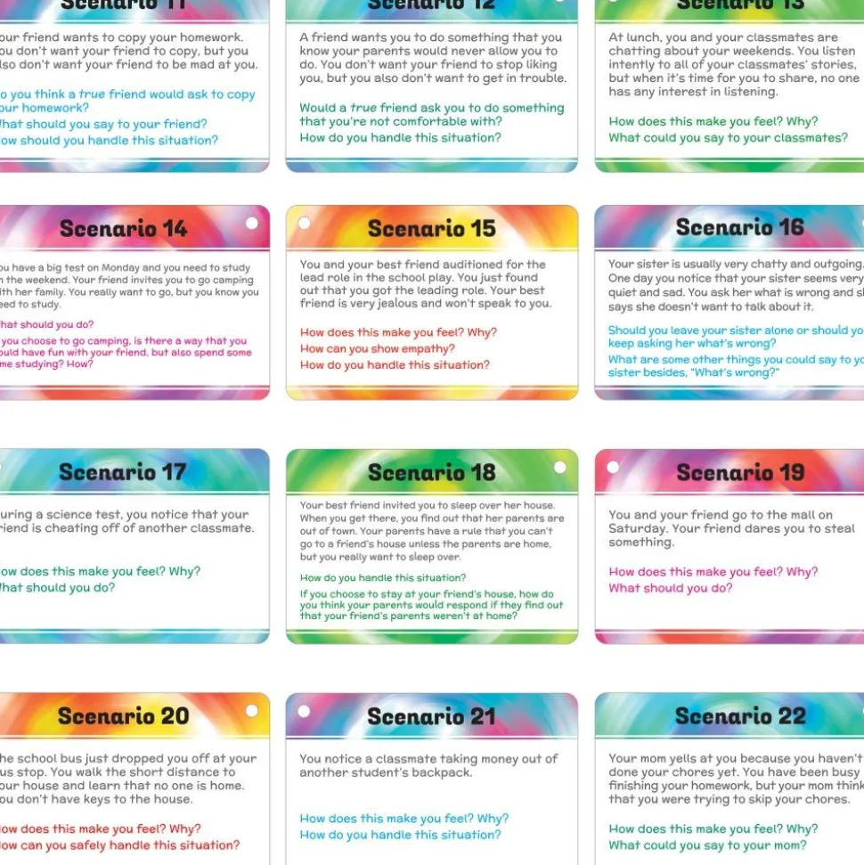 Social Skills Discussion Cards - Set of 20