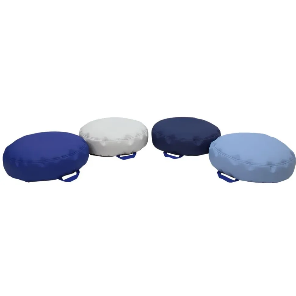 SoftScape Bean Cushions, 4-Piece - Navy/Powder Blue