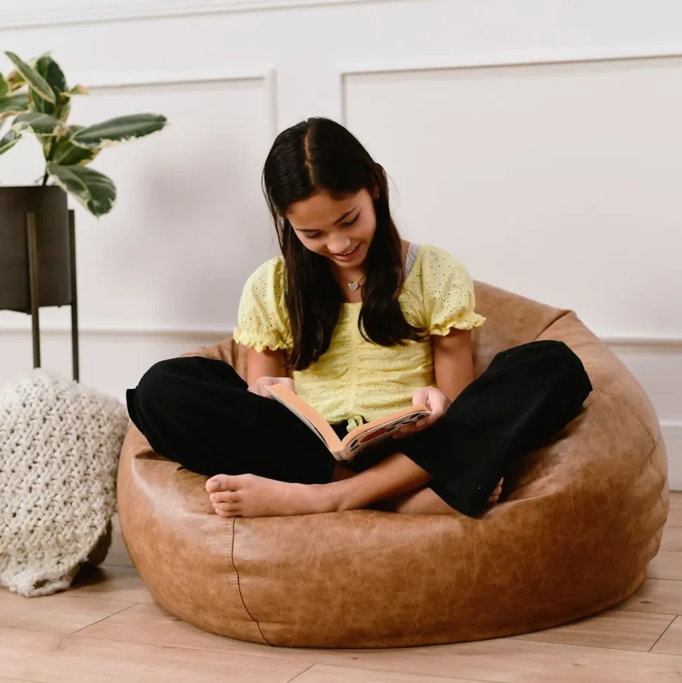SoftScape Classic 35" Standard Bean Bag - Distressed Pecan