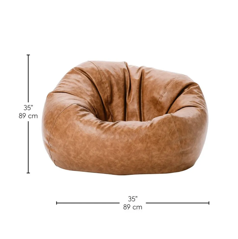SoftScape Classic 35" Standard Bean Bag - Distressed Pecan