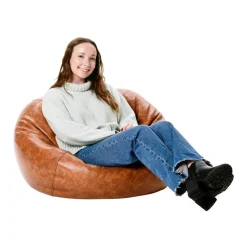 SoftScape Classic 35" Standard Bean Bag - Distressed Hazelnut