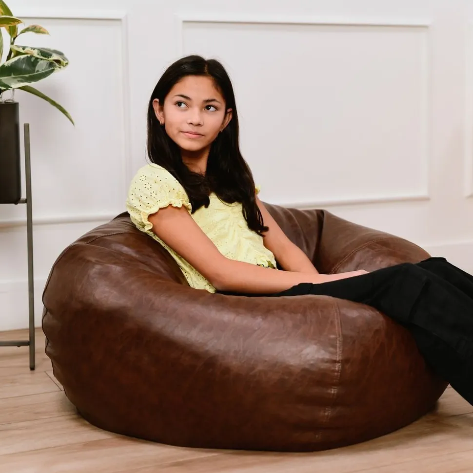 SoftScape Classic 35" Standard Bean Bag - Distressed Chestnut