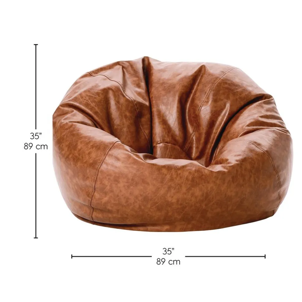 SoftScape Classic 35" Standard Bean Bag - Distressed Chestnut