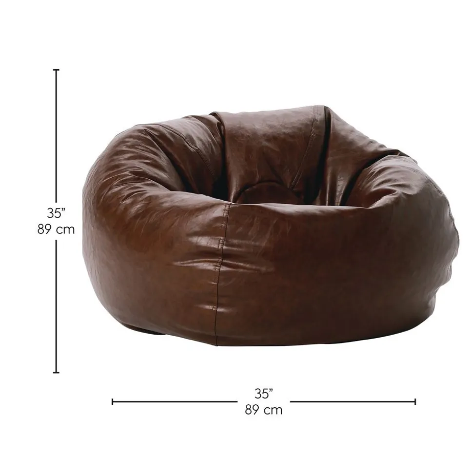 SoftScape Classic 35" Standard Bean Bag - Distressed Chestnut
