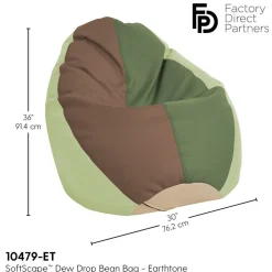 SoftScape Dew Drop Bean Bag - Earthtone