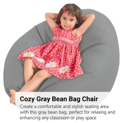 SoftScape Dew Drop Bean Bag - Gray