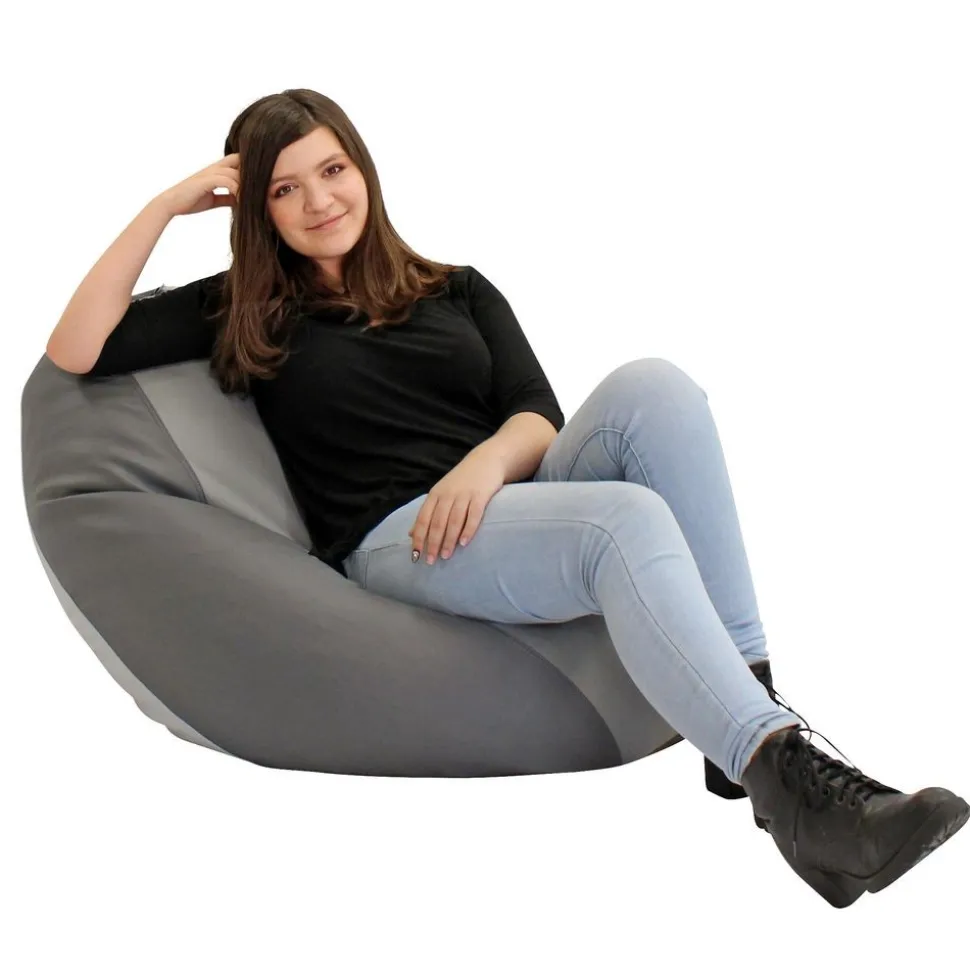 SoftScape Dew Drop Bean Bag - Gray/Light Gray