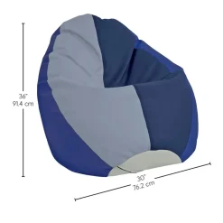SoftScape Dew Drop Bean Bag - Navy/Powder Blue
