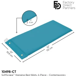 SoftScape Hanging Rest Mats Without Wall Mount, 6-Piece - Contemporary
