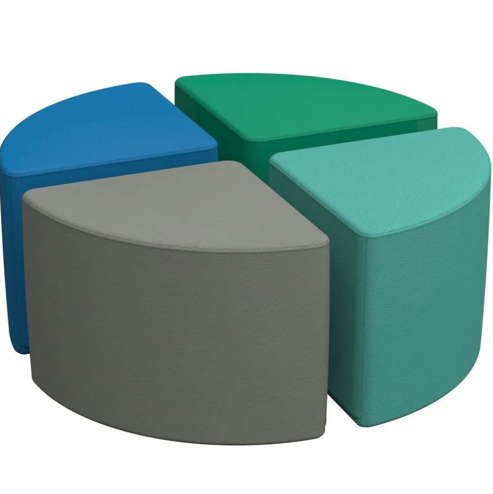 SoftScape Pie Ottoman 16" Height, 4-Piece - Contemporary