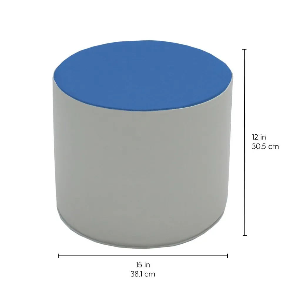 SoftScape 15" Round Accent Ottomans, 4-Piece - Contemporary