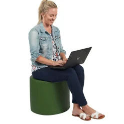 SoftScape 18" Round Ottoman 16" Height, 4-Piece - Earthtone