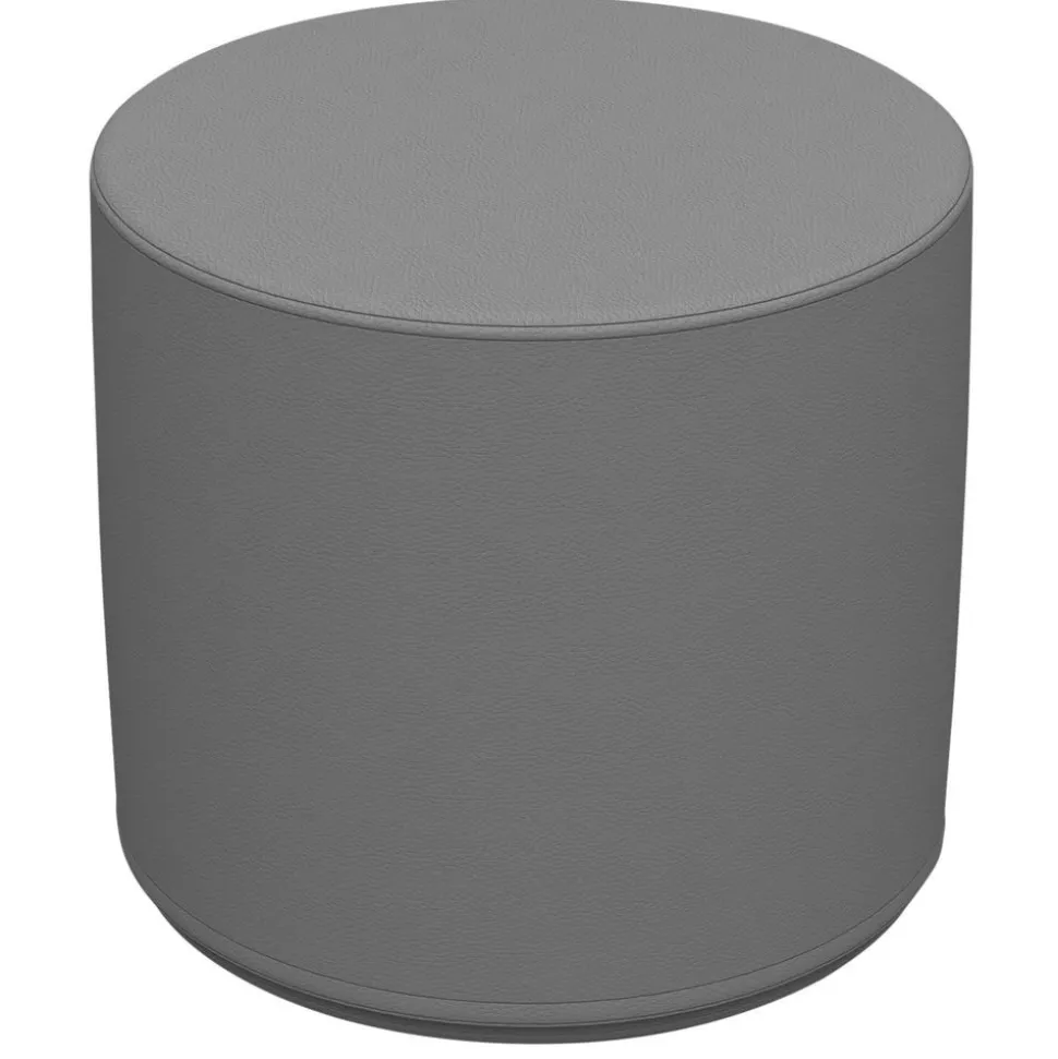 SoftScape 18" Round Ottoman 16" Height - Gray