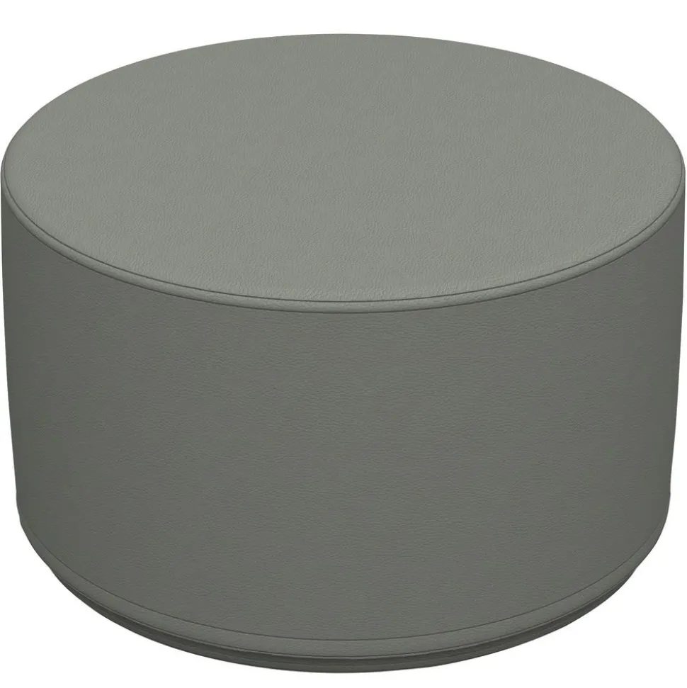 SoftScape 18" Round Ottoman 12" Height - Gray