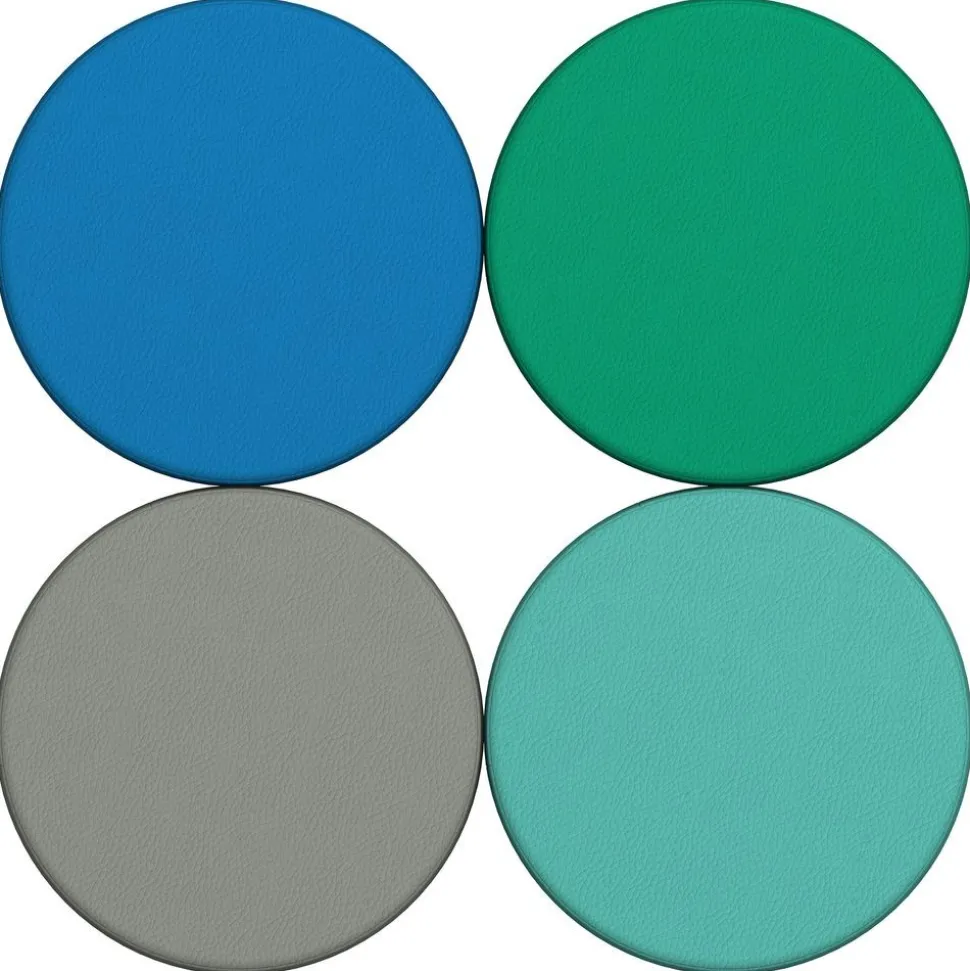 SoftScape 18" Round Ottoman 12" Height, 4-Piece - Contemporary