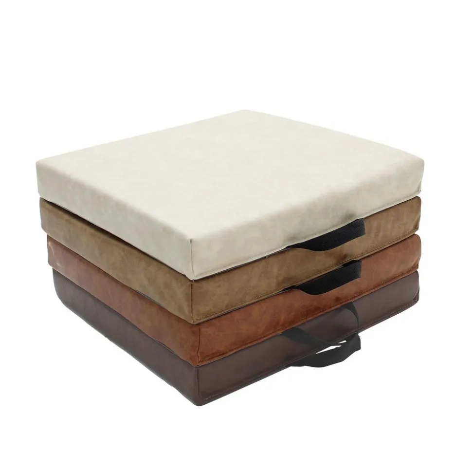 SoftScape 15" Square Floor Cushions, 4-Piece - Distressed Assorted