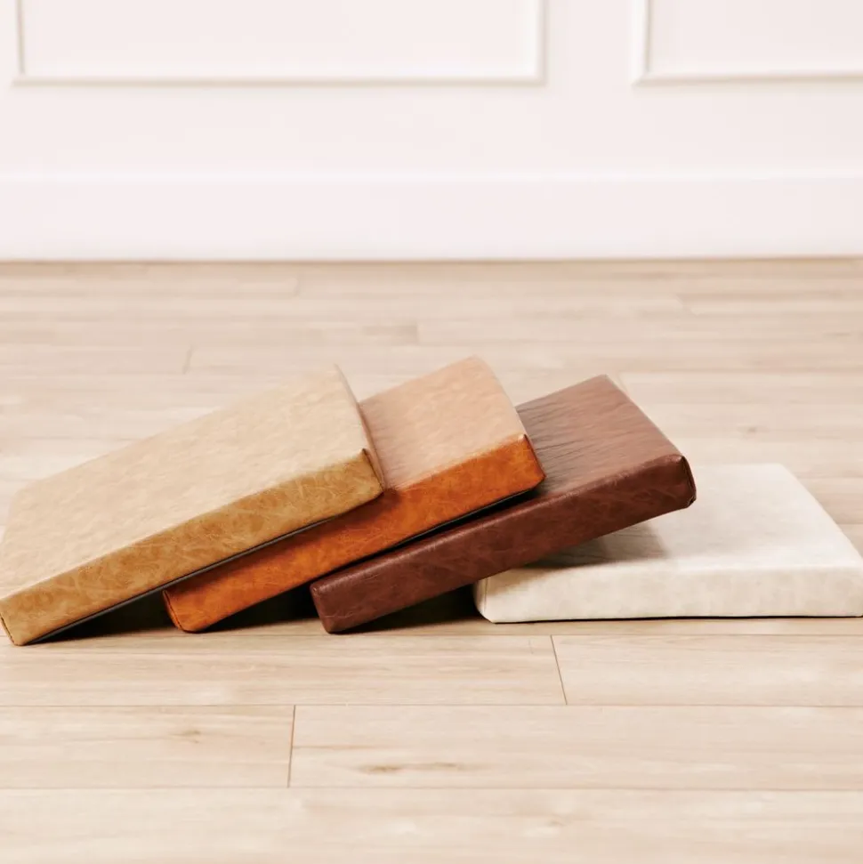 SoftScape 15" Square Floor Cushions, 4-Piece - Distressed Assorted