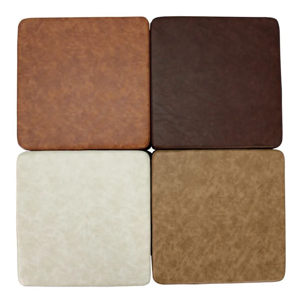 SoftScape 18" Square Ottoman 16" Height Distressed, 4-Piece - Distressed Assorted