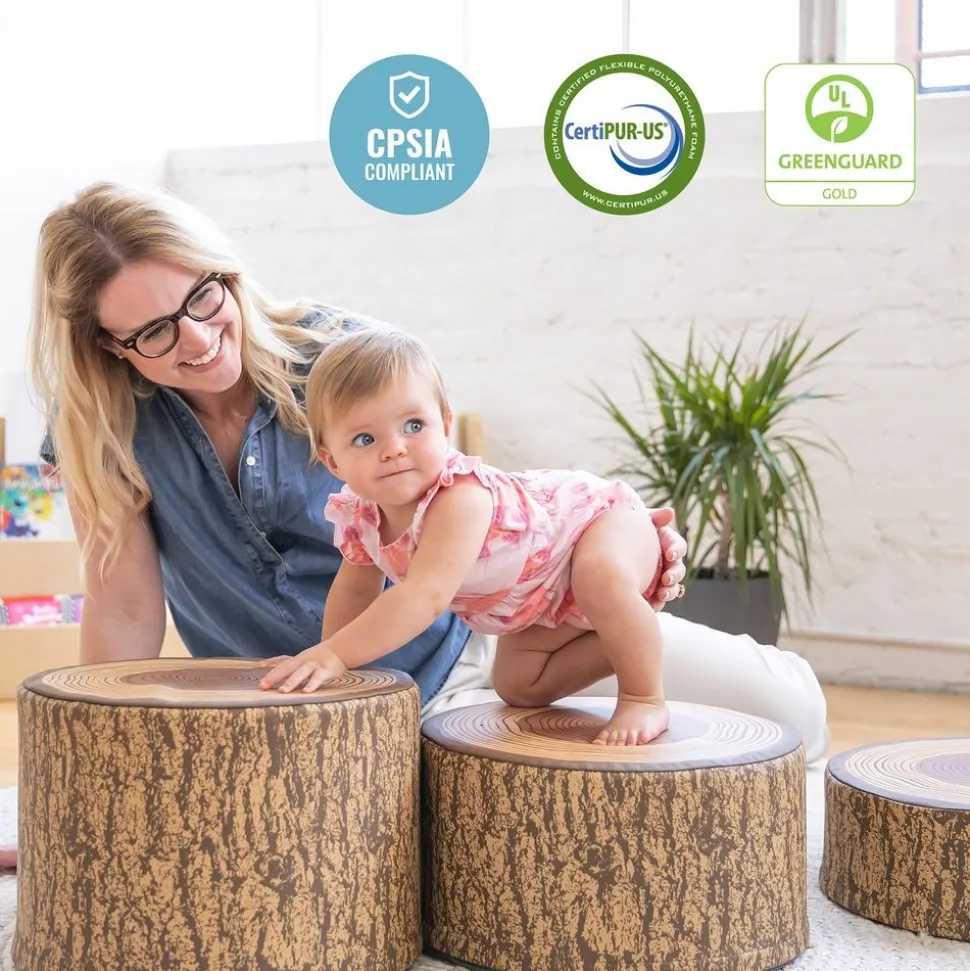 SoftZone Tree Stump Stool - 3 Piece Set