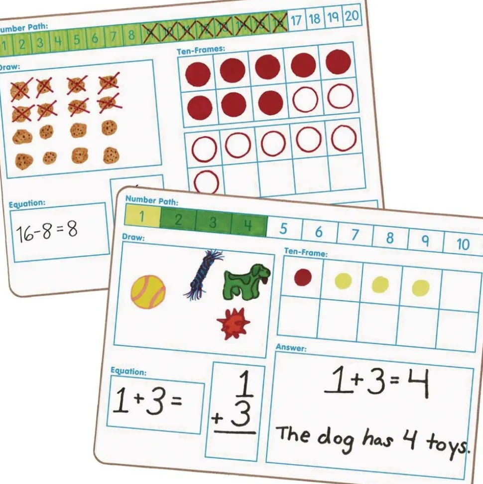 Solving Problems Two-Sided Dry Erase Boards Set - 6 Boards