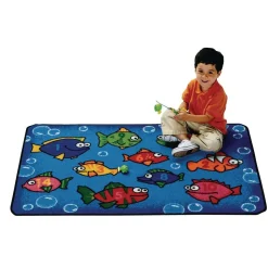 Something Fishy 3' x 4'6" Rectangle Kids Value Carpet