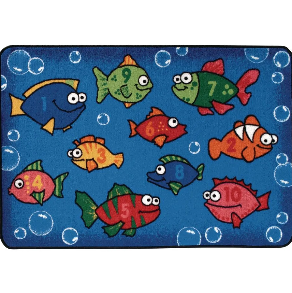 Something Fishy 3' x 4'6" Rectangle Kids Value Carpet