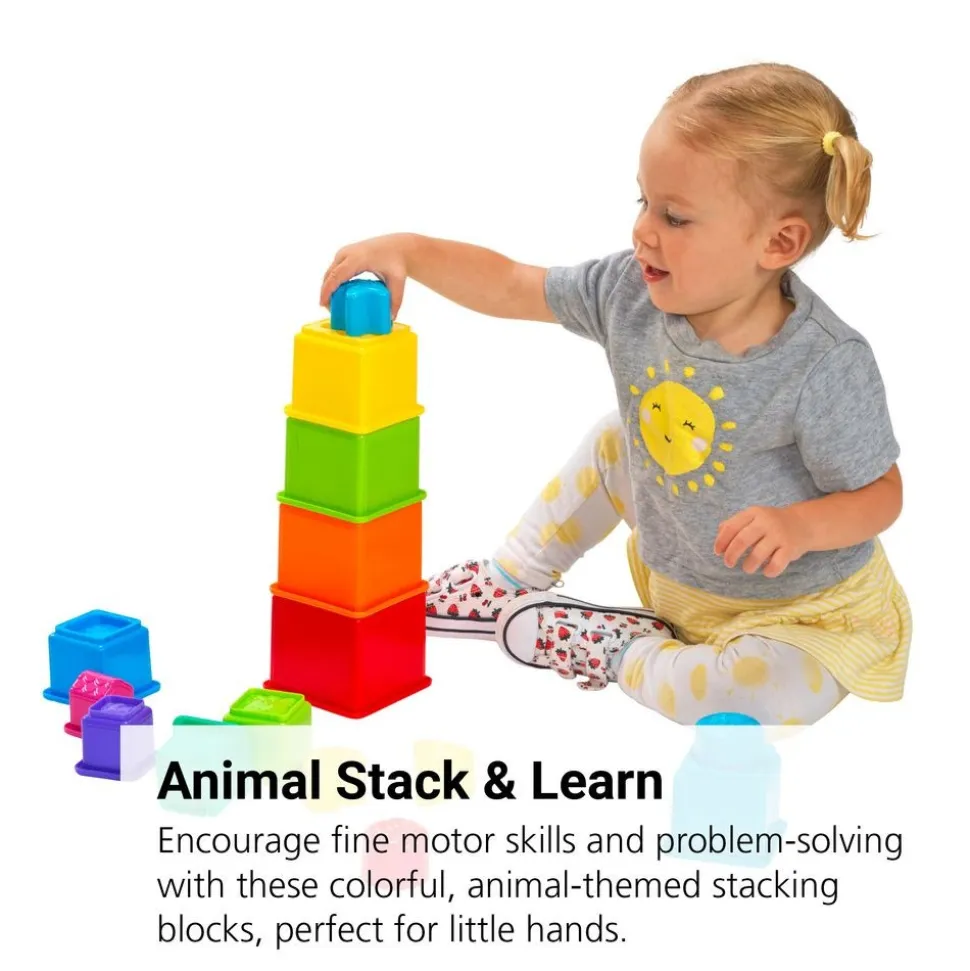 Sort & Learn Animal Stacking Blocks Set