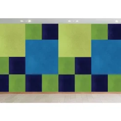 Sound Absorbing Square Wall Tiles - Set of 16, Blue