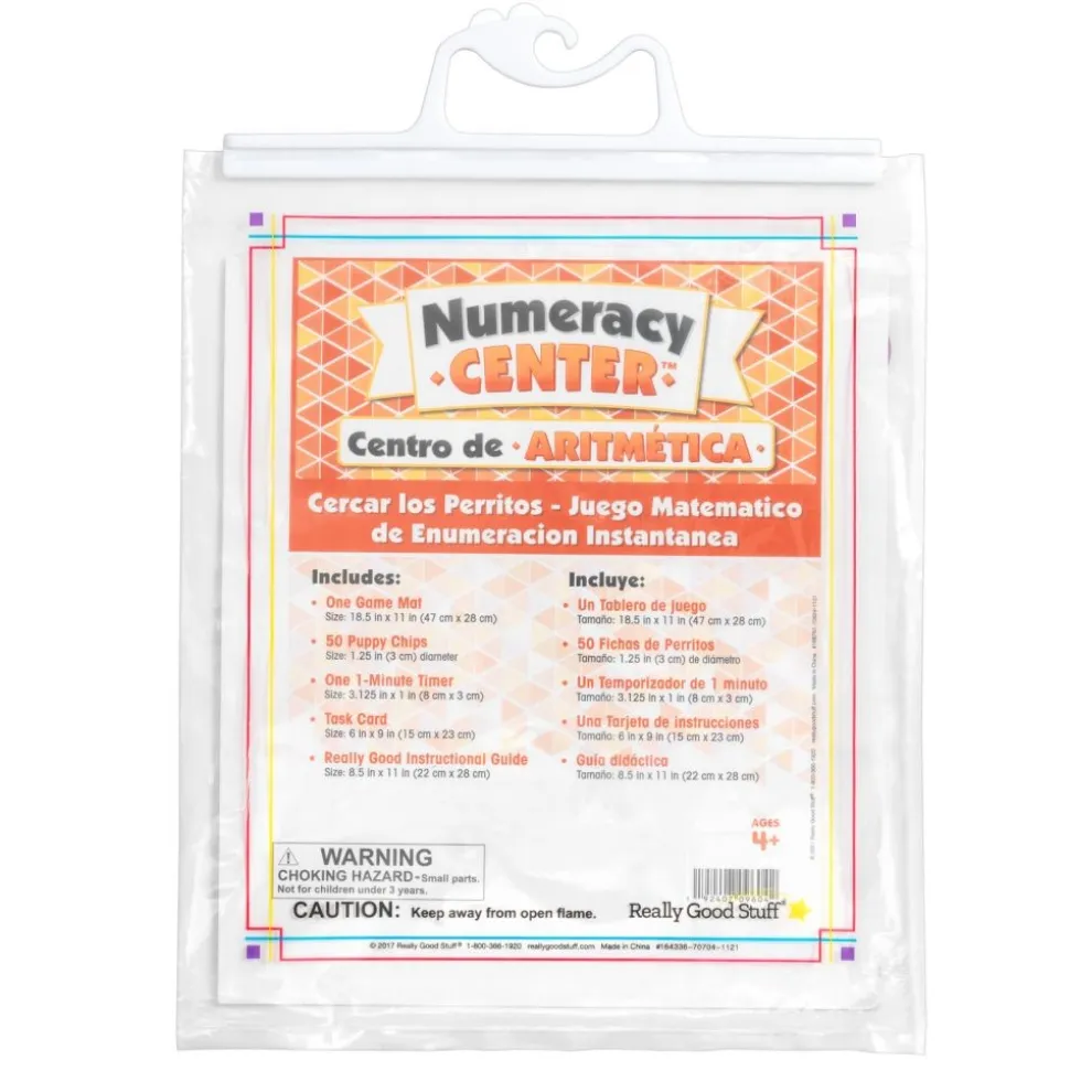 Spanish Fence the Puppies - Subitizing Numeracy Center Grades PreK-K (Centro de Aritmetica - Juego de Enumeracion)