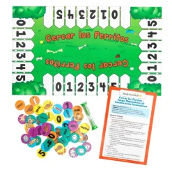 Spanish Fence the Puppies - Subitizing Numeracy Center Grades PreK-K (Centro de Aritmetica - Juego de Enumeracion)