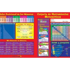 Spanish Math 4-Pocket Folders - Intermediate (Carpeta de Herramientas Matemáticas) - 12 folders