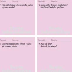 Spanish Study Stickies™: Informational Text Comprehension Questions - 600 sticky notes