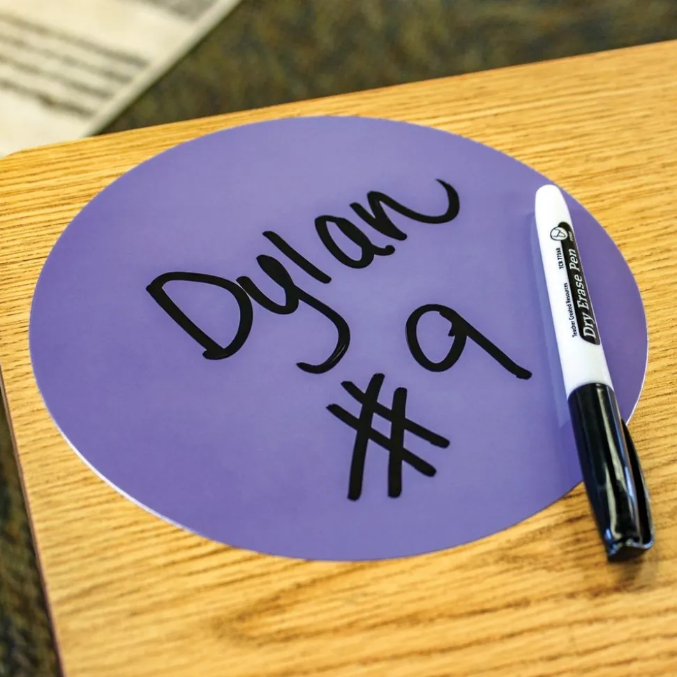 Spot On® Dry-Erase Desktop Writing Spots Bright Circles - 7"