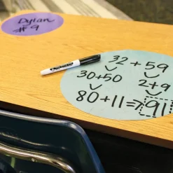 Spot On® Dry-Erase Desktop Writing Spots Painted Wood - 10.5