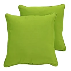 15" Square Indoor/Outdoor Pillow, 2 Pack - Lime Green