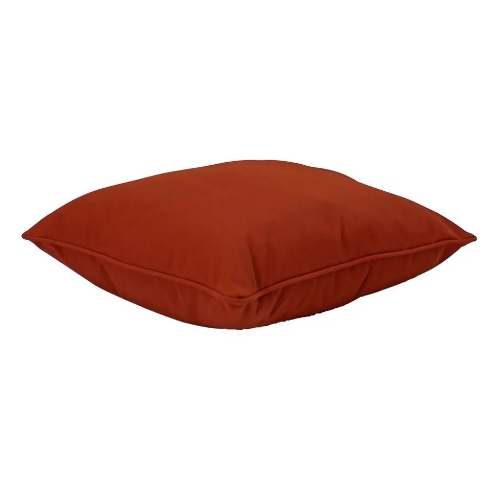 15" Square Indoor/Outdoor Pillow, 2 Pack - Rust Red