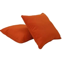 15" Square Indoor/Outdoor Pillow, 2 Pack - Burnt Orange