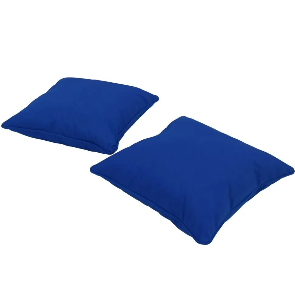 15" Square Indoor/Outdoor Pillow, 2 Pack - Blue