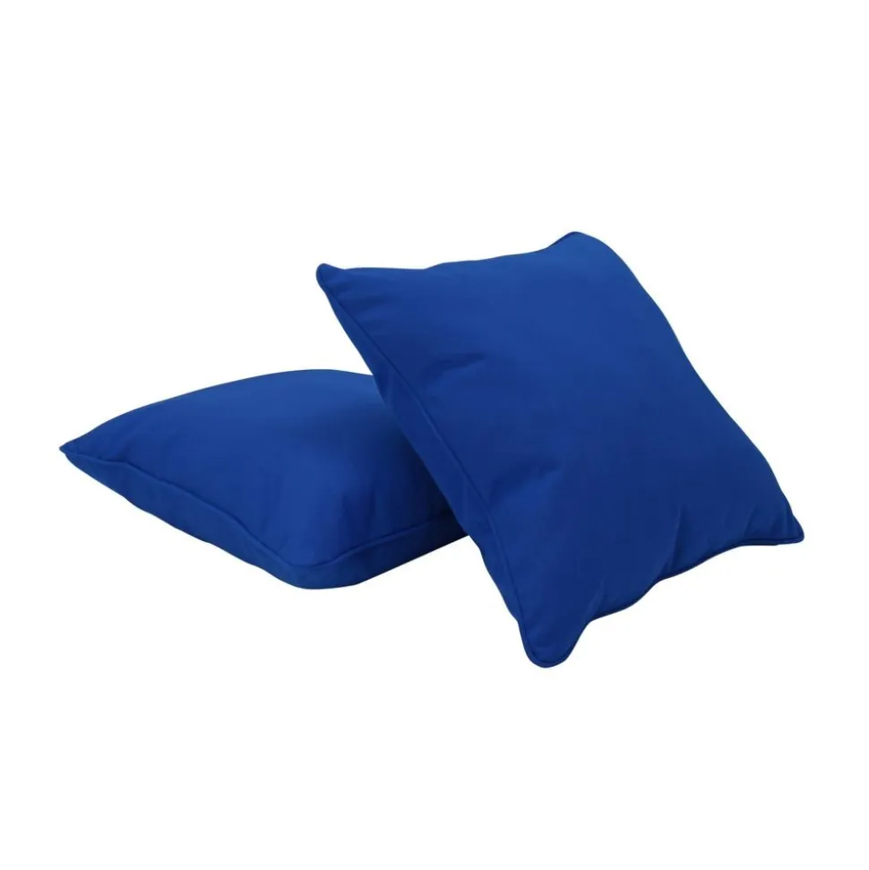 15" Square Indoor/Outdoor Pillow, 2 Pack - Blue