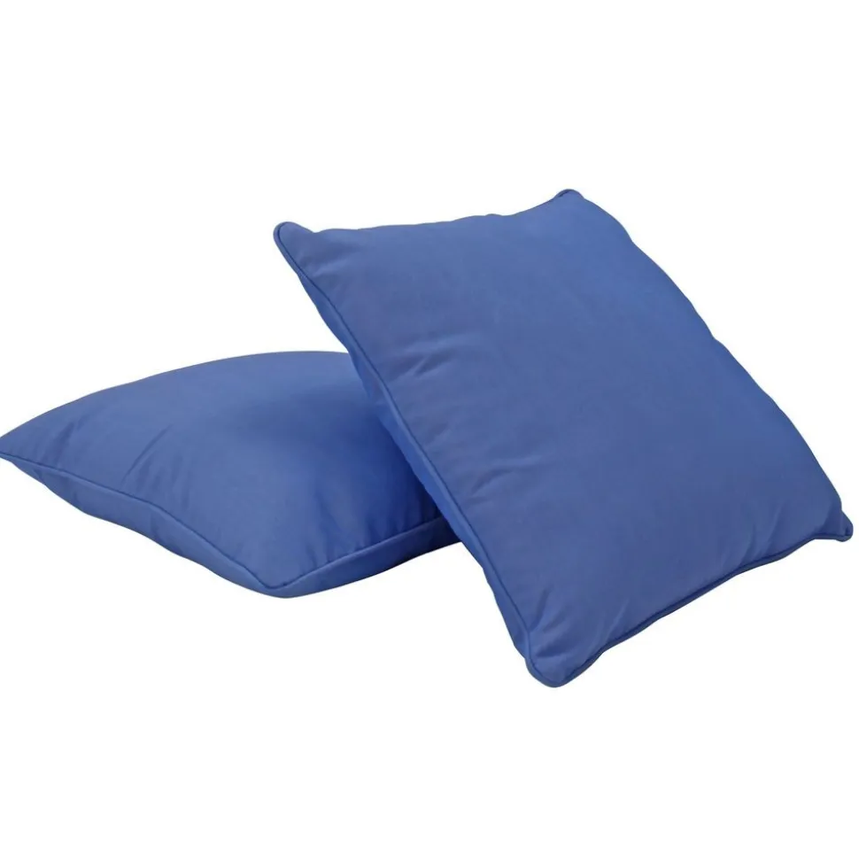 15" Square Indoor/Outdoor Pillow, 2 Pack - Denim Blue