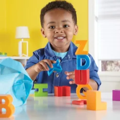 Stacking Alphabet Letter Blocks and Dough Cutters - Uppercase, 36 Pieces