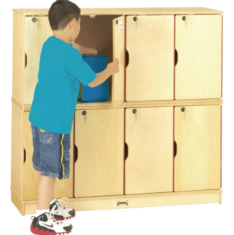 Stacking Lockable Lockers- 4 Sections - 2 Levels